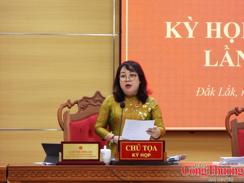 Bà Cao Thị Hòa An, Ủy viên Trung ương Đảng, Phó Bí thư Thường trực Tỉnh ủy, Chủ tịch HĐND tỉnh Đắk Lắk yêu cầu không để xảy ra độ trễ từ quyết định đến hành động.