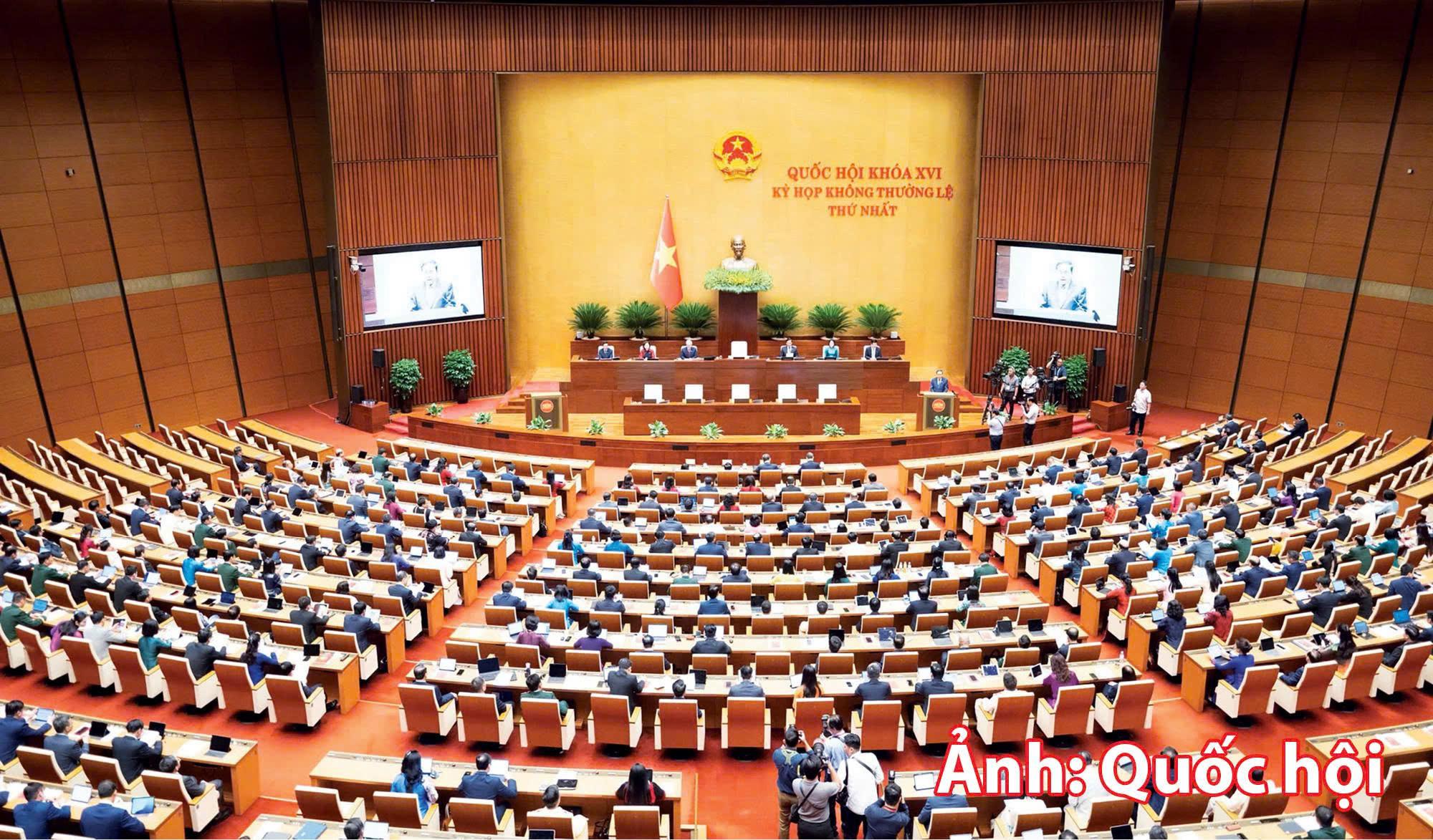 Quang cảnh Phiên khai mạc Kỳ họp không thường lệ lần thứ Nhất. Ảnh: Quốc hội