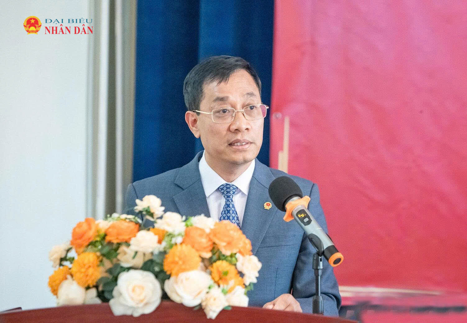 Đại sứ Việt Nam tại Mông Cổ Nguyễn Tuấn Thanh phát biểu tại cuộc gặp.