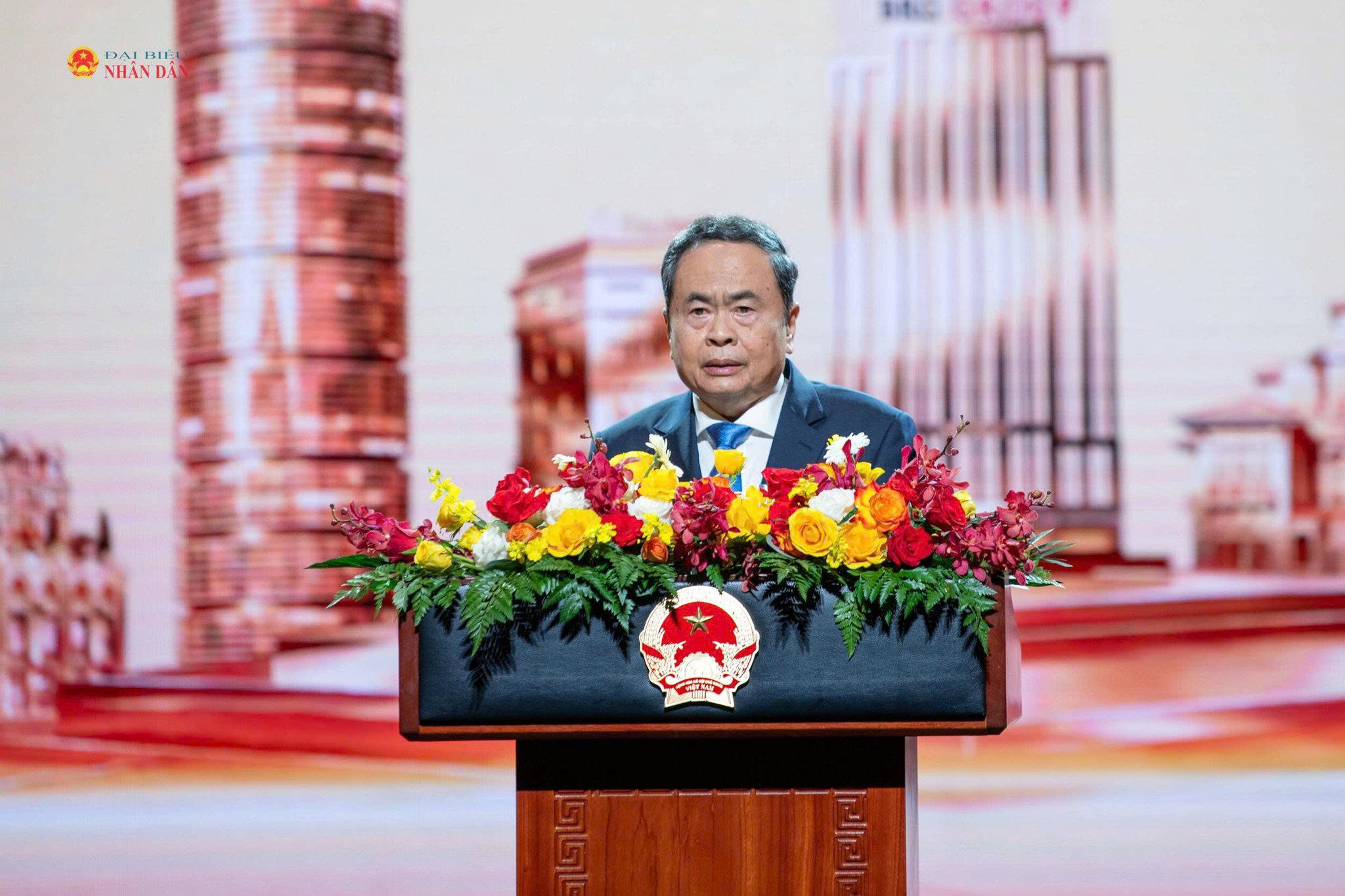 Chủ tịch Quốc hội Trần Thanh Mẫn phát biểu tại buổi lễ.