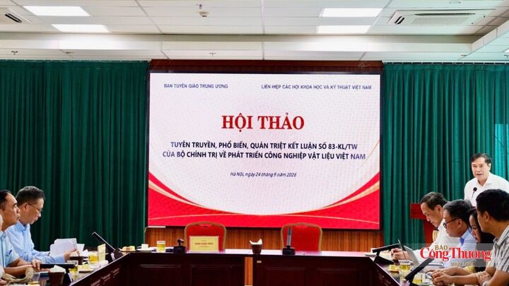 Hội thảo tuyên truyền, phổ biến, quán triệt Kết luận số 83-KL/TW của Bộ Chính trị về phát triển công nghiệp vật liệu Việt Nam.